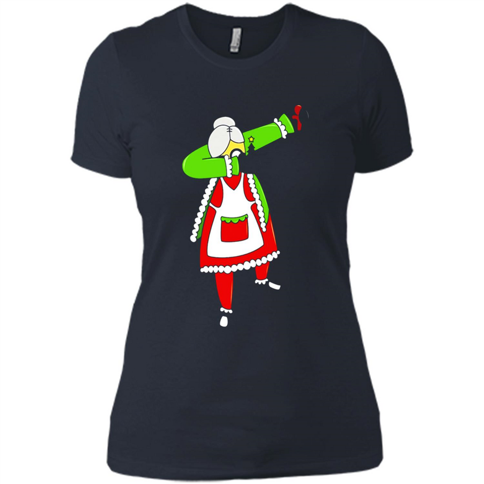 Funny Dabbing Mrs. Santa Claus Christmas Dab - Ladies' Boyfriend T-Shirt