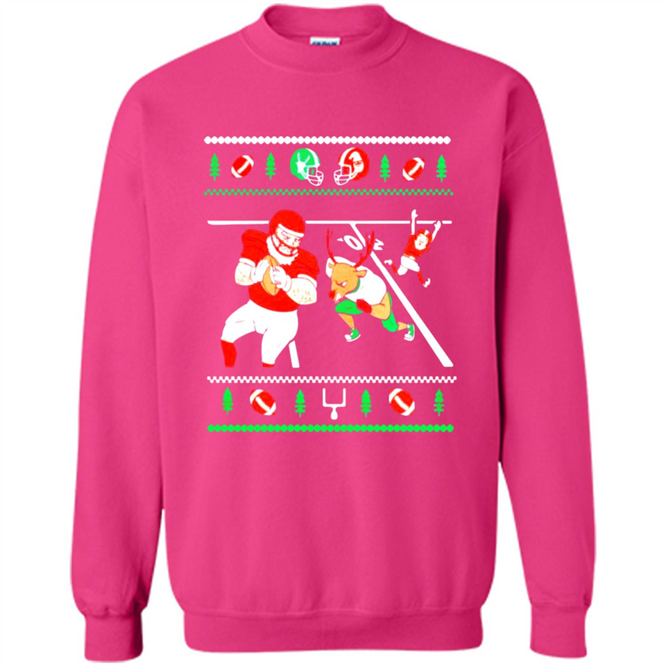 Santa vs Deer Football Ugly Christmas PINGPONG