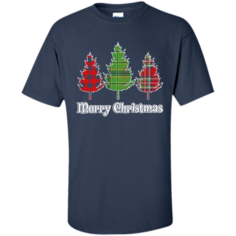 Plaid Christmas Tree Shirt Merry Christmas Plaid is Rad