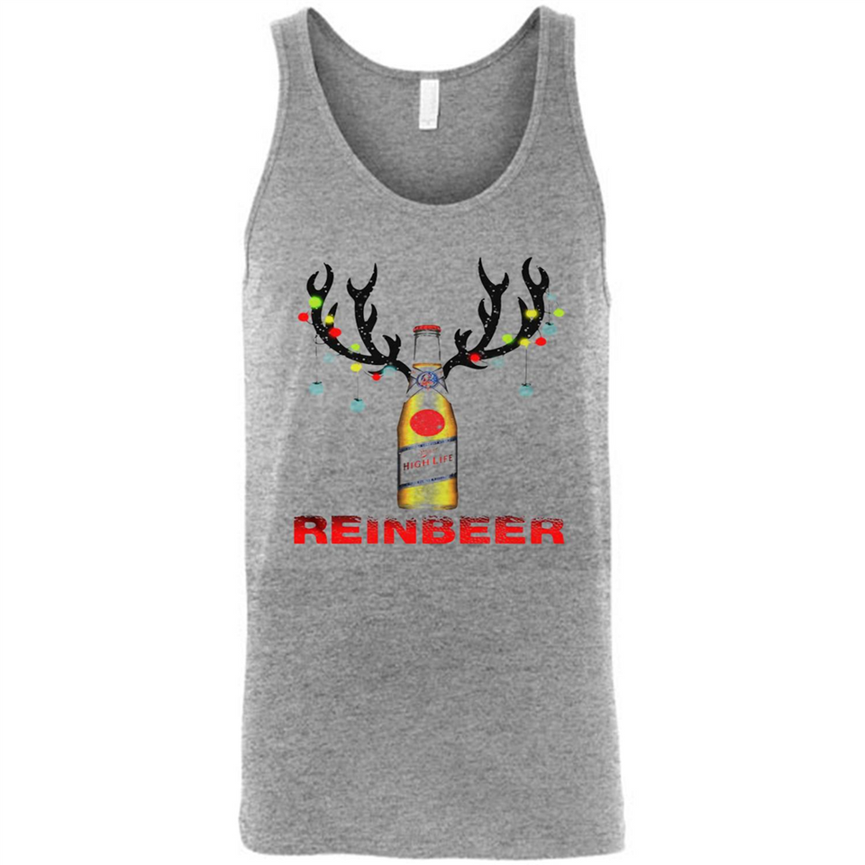 Miller High Life beer reinbeer Christmas - Canvas Unisex Tank