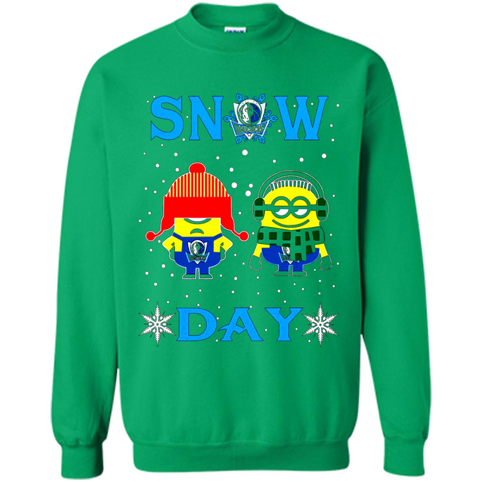Snow Day Shirt For Dallas Mavericks Vs Minion Fans pingpong