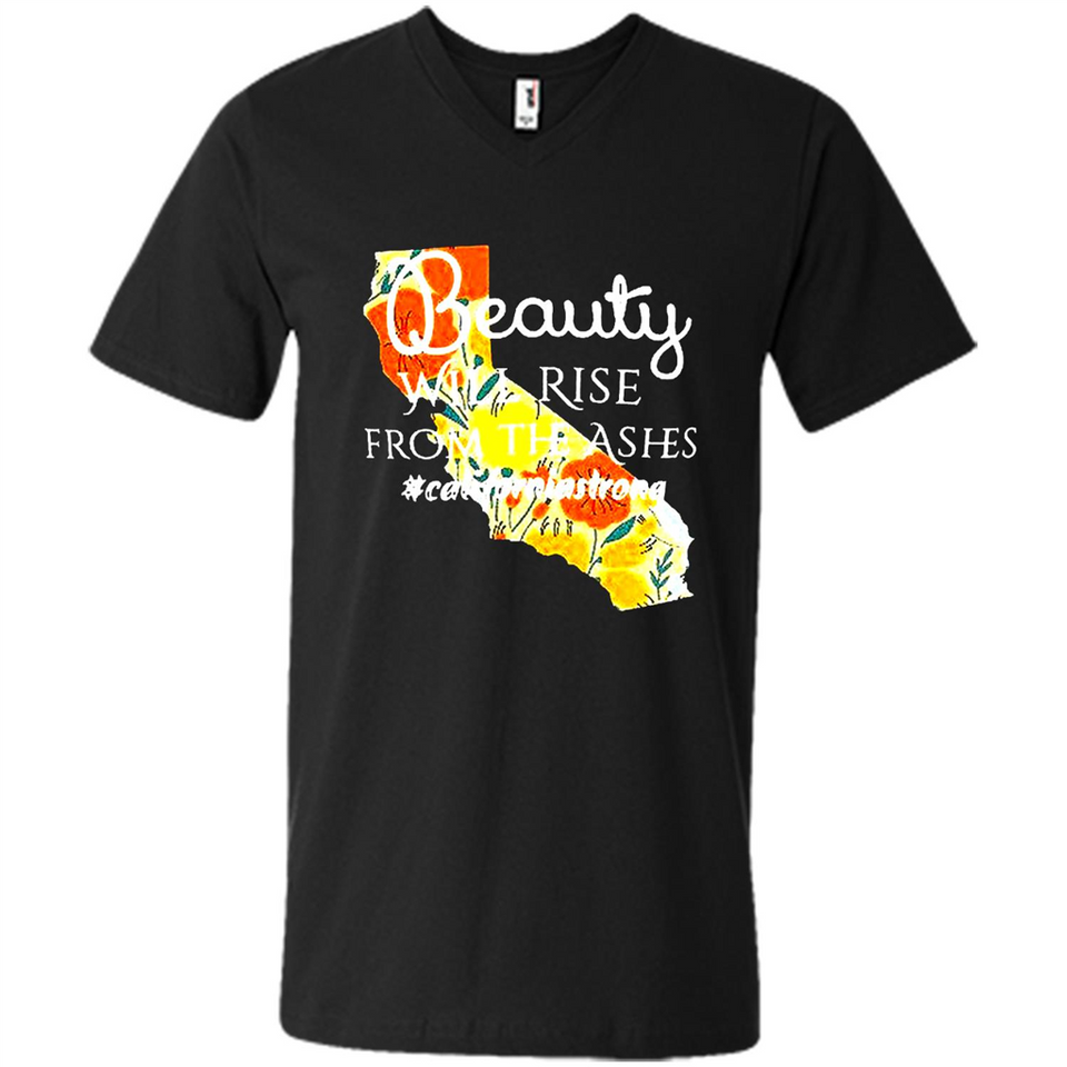 Paradise California Strong Camp Fire Youth T-Shirt PINGPONG - Men's V-Neck