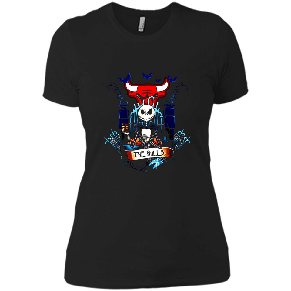 Chicago Bulls Halloween The Nightmare Before Christmas - Ladies' Boyfriend T-Shirt