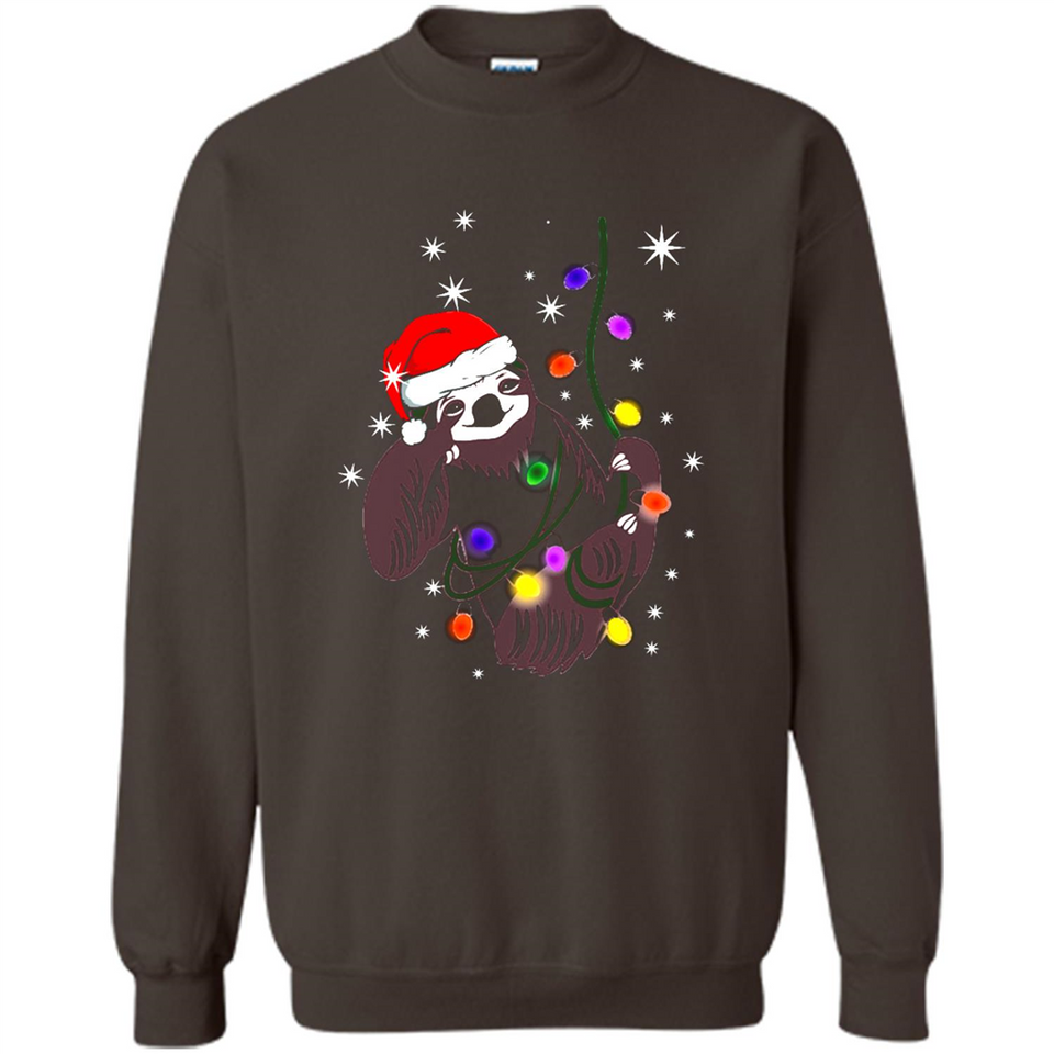 Cute Christmas Choloepus Sloth Santa Led Light Mug - Sweatshirt
