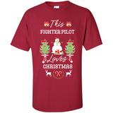 This Fighter Pilot Loves Christmas Tree Shirt with Snowman