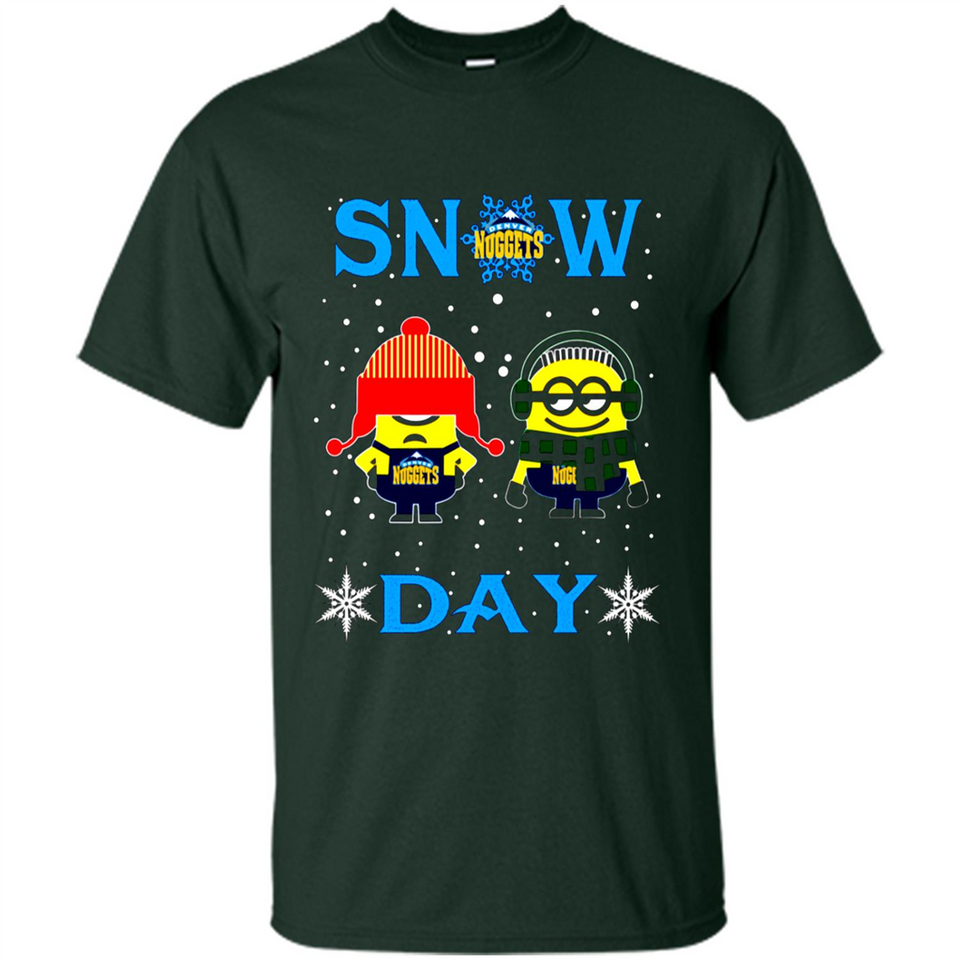 Snow Day Shirt For Denver Nuggets Vs Minion Fans pingpong