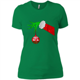 GRINCH HAND HOLDING CHRISTMAS ORNAMENT - DON'T BE A GRINCH PINGPONG