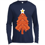 Bacon & Eggs Over Easy Fried Food Breakfast Xmas Tree Foodie - Canvas Long Sleeve T-Shirt