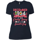December 1984 34 Years Of Being Classy Sassy - Ladies' Boyfriend T-Shirt