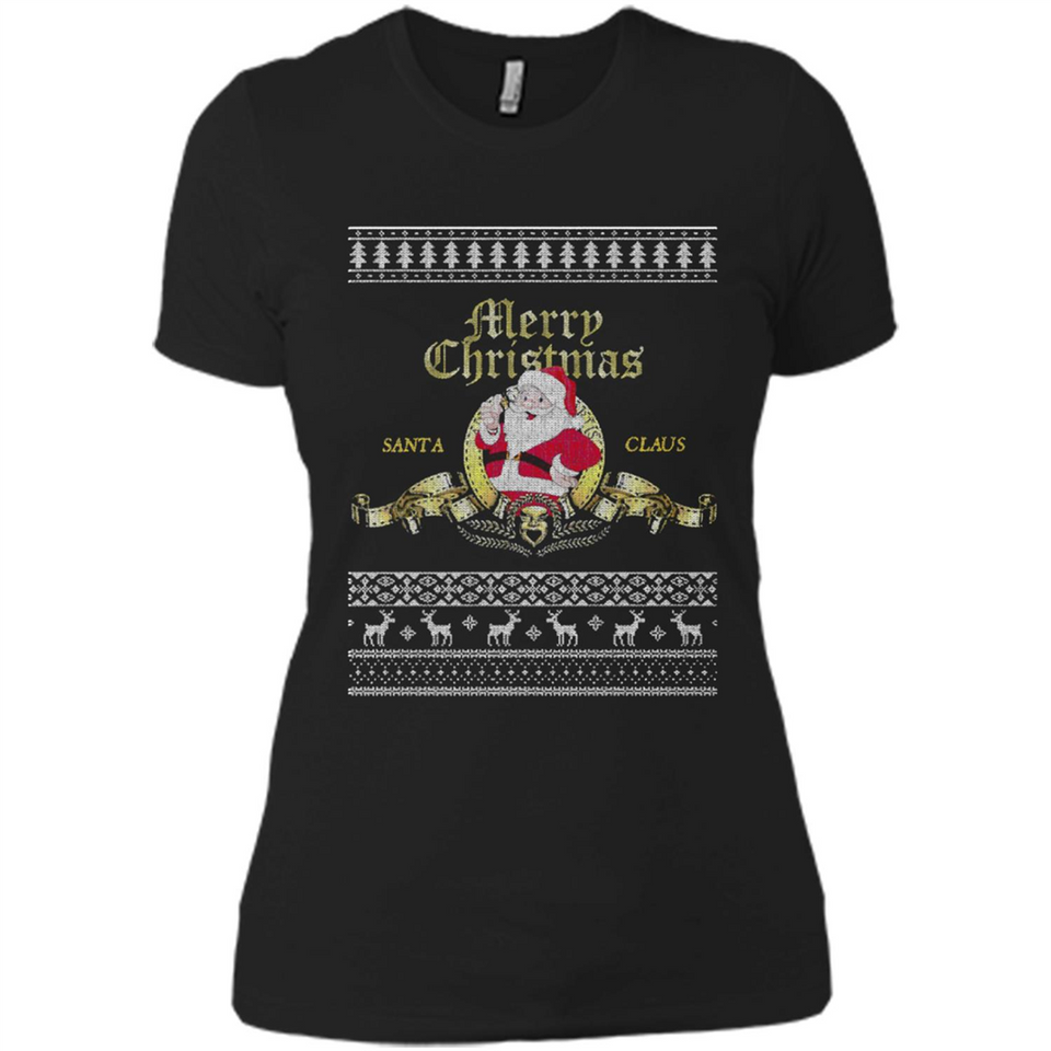Christmas Santa Goldwyn Mayer Logo - Ladies' Boyfriend T-Shirt