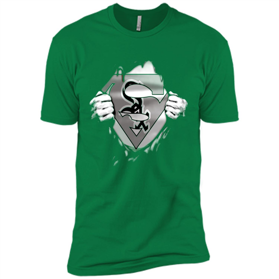 Chicago White Sox And Superman Fans - Premium Short Sleeve T-Shirt