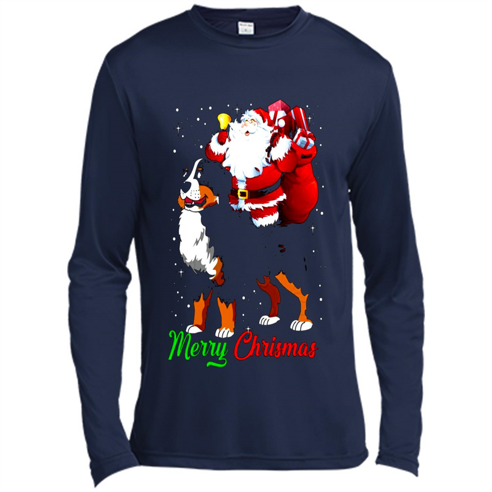 Merry Christmas Santa Claus With Big Dog sweater PINGPONG