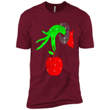 Christmas The Grinch Hand Holding Apple Ornament sweater - Premium Short Sleeve T-Shirt