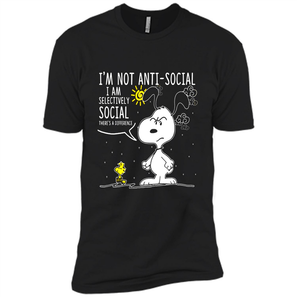 Snoopy I'm Not Anti-Social I Am Selectively Social