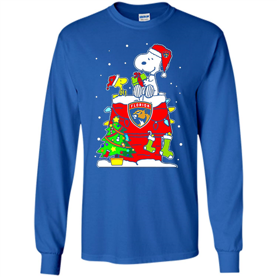 Florida Panthers Snoopy Ugly Christmas Sweaters - Long Sleeve T-Shirt