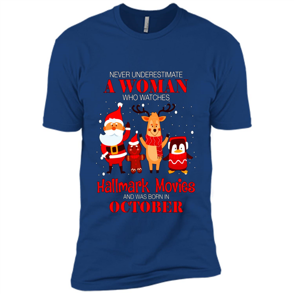 Never Underestimate An October Woman Watches Hallmark Movies Sweatshirt PINGPONG