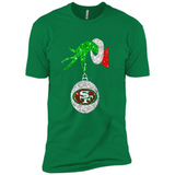 Amazing tee San Francisco 49ers Glitter Grinch Monogram Ornament Christmas Gift - Premium Short Sleeve T-Shirt