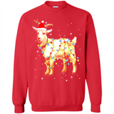 Christmas Lights Goat Wearing Santa Hat Funny Xmas - Sweatshirt