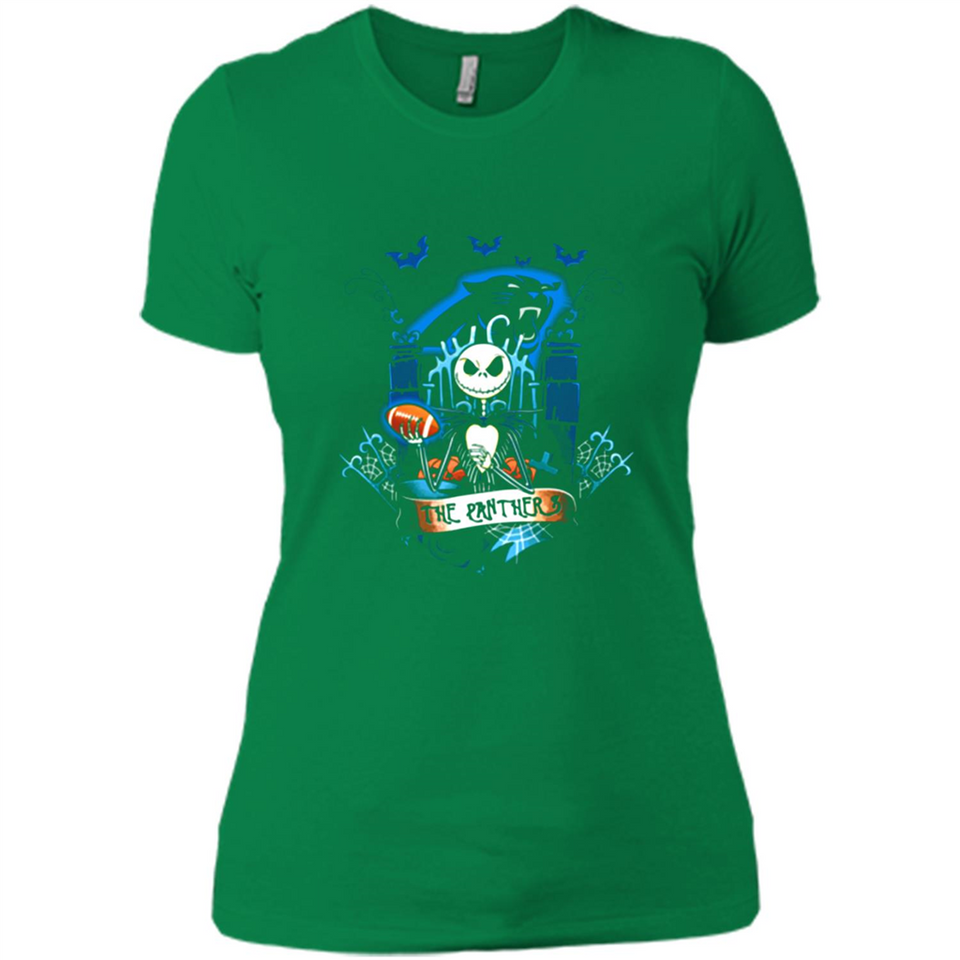 Carolina Panthers Halloween The Nightmare Before Christmas - Ladies' Boyfriend T-Shirt