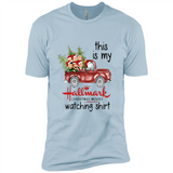 Snoopy This Is My Hallmark Christmas Movies Watching T-Shirt - Premium Short Sleeve T-Shirt