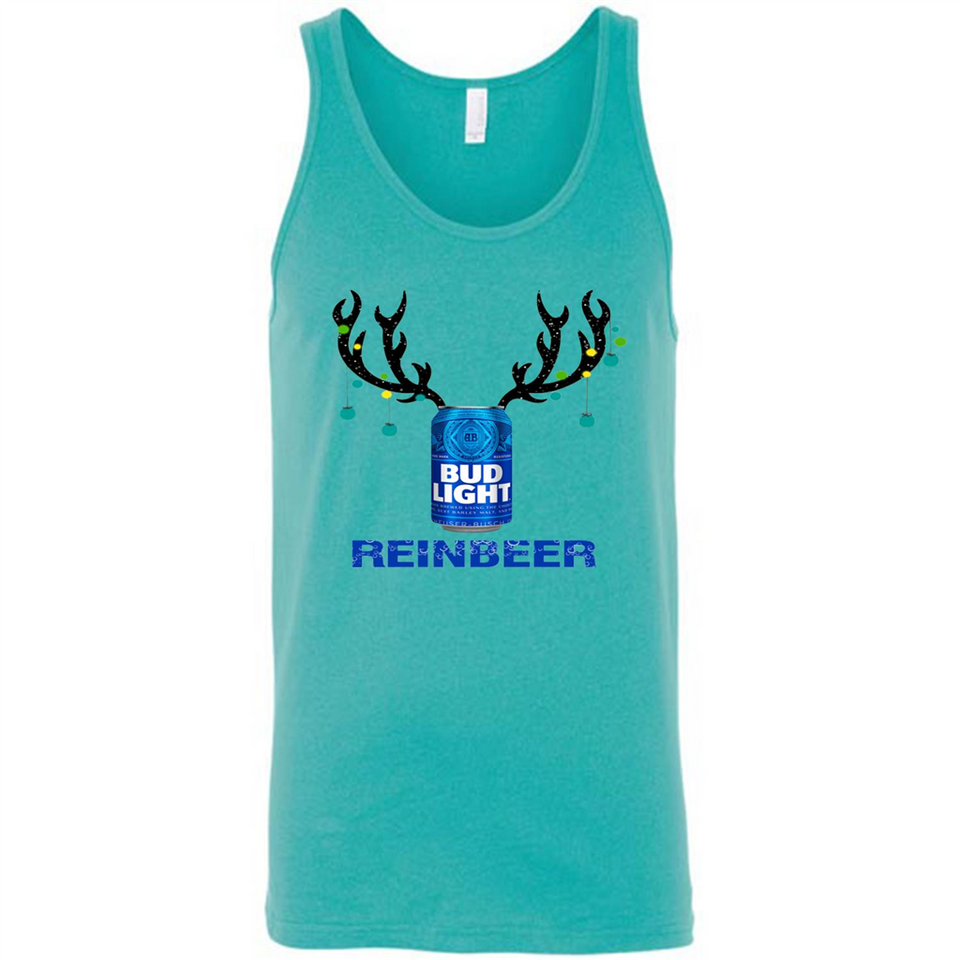 Bud Light Reinbeer Funny Beer Reindeer Christmas Sweatshirt - Canvas Unisex Tank