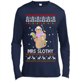 Mrs Slothy Christmas - Canvas Long Sleeve T-Shirt