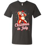 Christmas In July - Funny Dancing Santa - Men's V-Neck