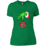 Christma Season With Green Grinch Hand Be Kind - Ladies' Boyfriend T-Shirt