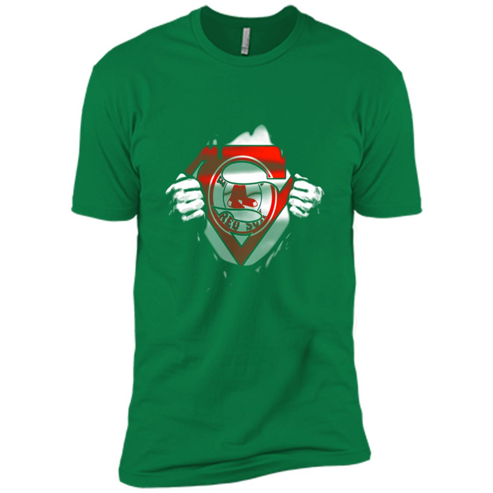 Boston Red Sox And Superman Fans - Premium Short Sleeve T-Shirt