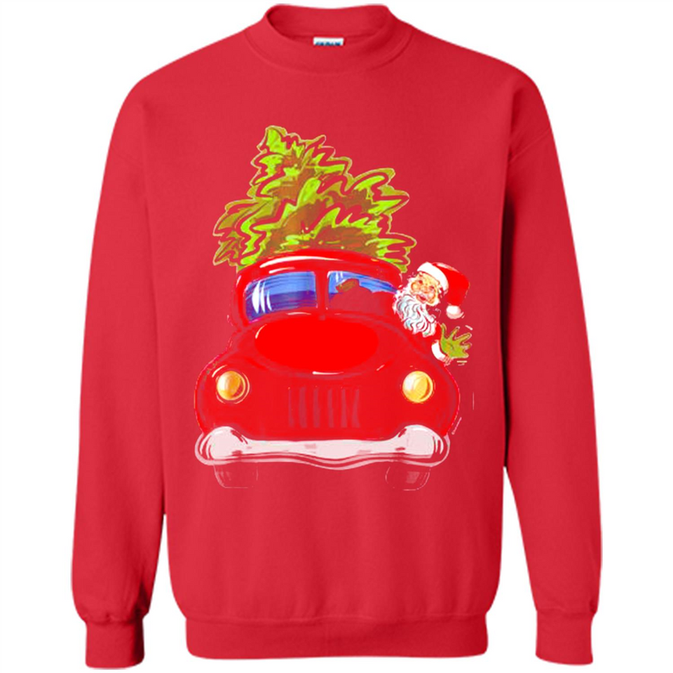 Vintage Santa red Truck Christmas Tree PINGPONG
