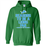 Reasons to be a Detroit Lions Fan Complete List on Back - Hoodie