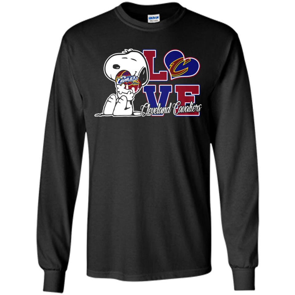 Snoopy loves NBA Cleveland Cavaliers - Long Sleeve T-Shirt