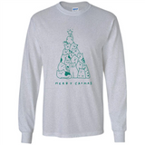 Merry Catmas Funny Cat Christmas Tree Sweatshirt - Long Sleeve T-Shirt