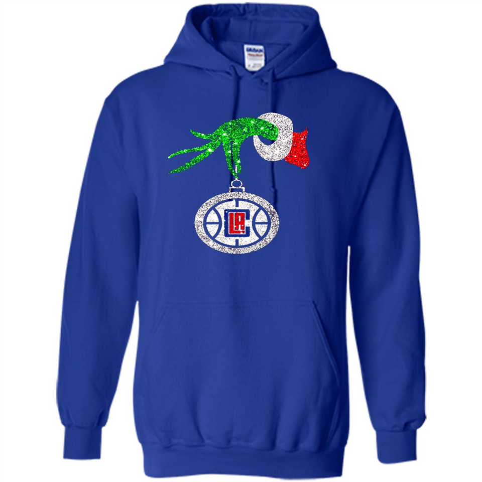 Amazing shirt Los Angeles Clippers Glitter Grinch Monogram Ornament Christmas Gift - Hoodie
