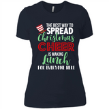 Spread Christmas Cheer Lunch Family Xmas Gift Ls - Ladies' Boyfriend T-Shirt