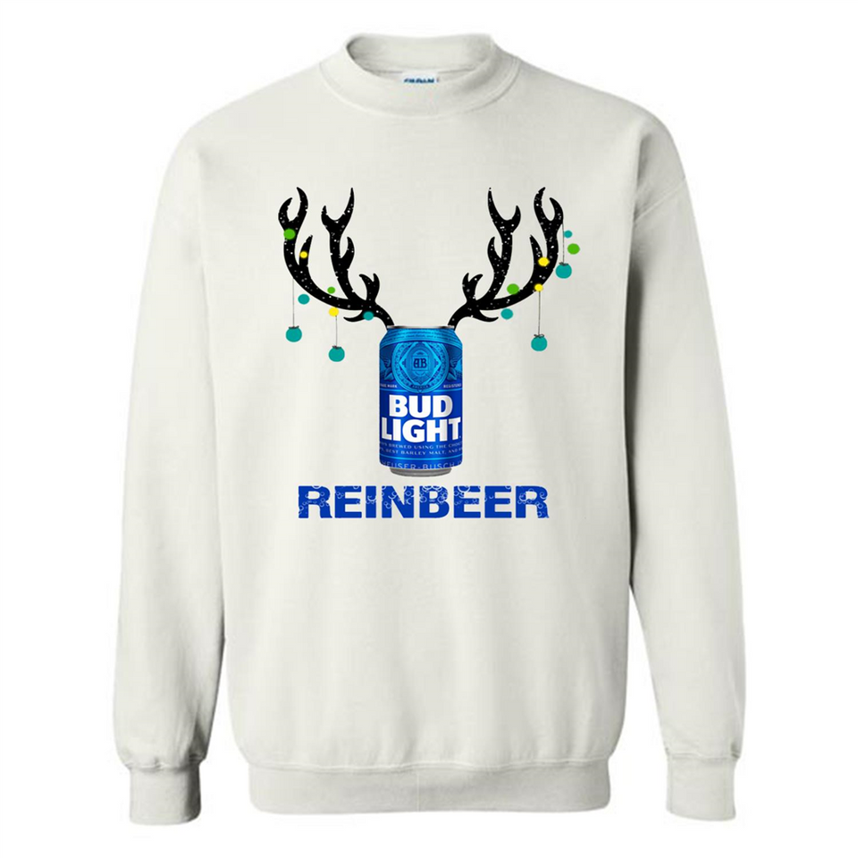 Bud Light Reinbeer Funny Beer Reindeer Christmas Sweatshirt - Sweatshirt