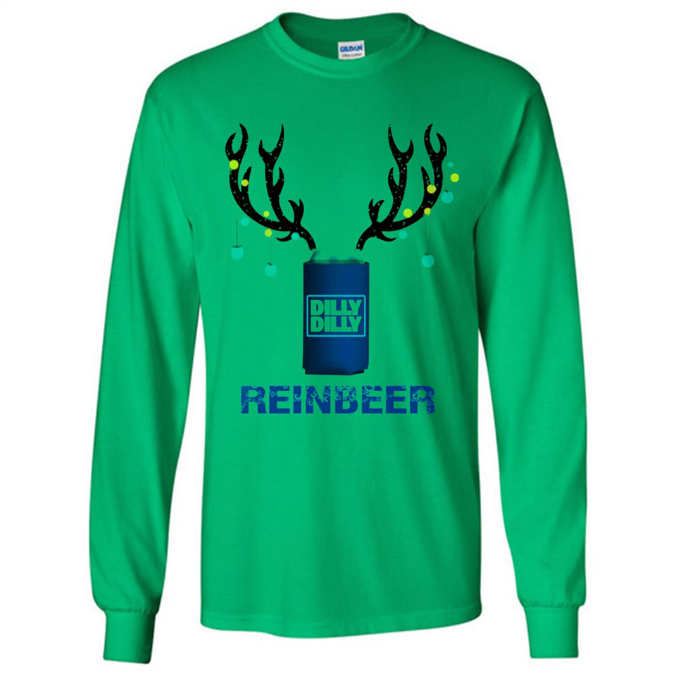Dilly Dilly Reinbeer Funny Beer Reindeer Christmas Sporty - Long Sleeve T-Shirt