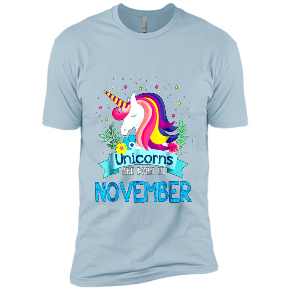 Unicorns are born in November Birthday Rainbow Gift Ladies Custom