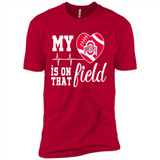 Ohio State Buckeyes Football My Heart is on that Field - Premium Short Sleeve T-Shirt