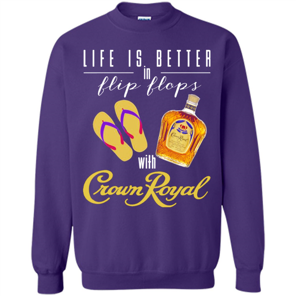 LIFE IS BETTER IN FLIP FLOPS WITH CROWN ROYAL