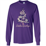Dallas Cowboys NFL Football Team Logo Christmas Tree T-Shirt - Long Sleeve T-Shirt