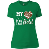 Oklahoma Sooners Football My Heart is on that Field - Ladies' Boyfriend T-Shirt