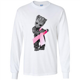 Groot Hug Breast Cancer - Long Sleeve T-Shirt