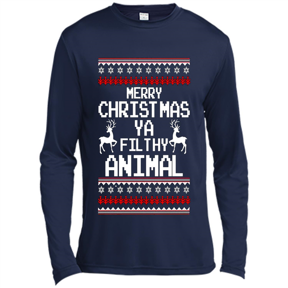 Merry Christmas ya filthy animal ulgy sweater PINGPONG