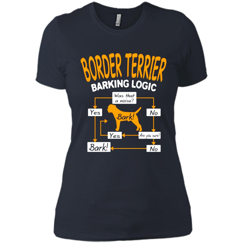 Border Terrier Barking Logic - Ladies' Boyfriend T-Shirt