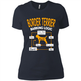 Border Terrier Barking Logic - Ladies' Boyfriend T-Shirt
