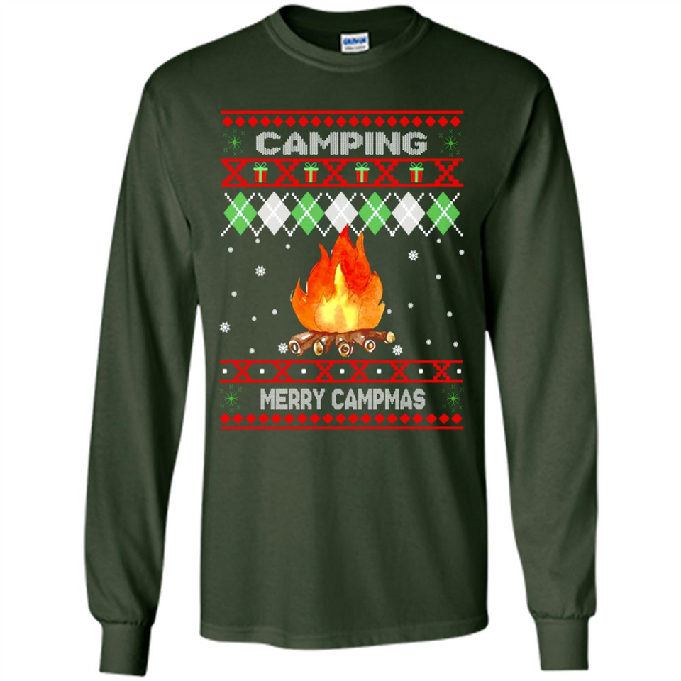 Merry Campmas Ugly Christmas - Long Sleeve T-Shirt