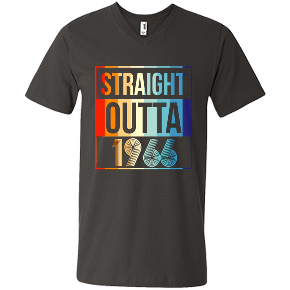 Retro Straight Outta 1966 52 Years Old - Men's V-Neck