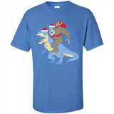 Bigfoot Riding Dinosaurus T-Shirt Funny Bigfoot Santa - Shirt