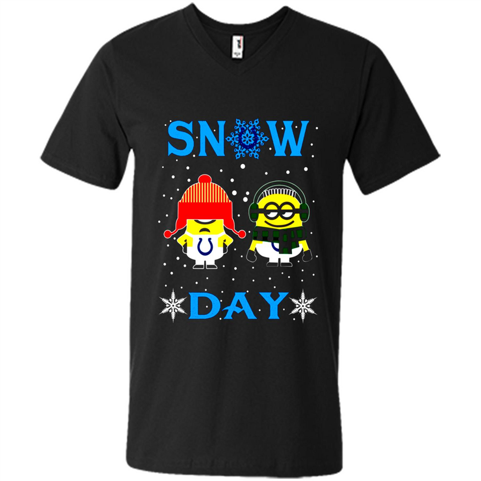 Snow Day Shirt For Indianapolis Colts Vs Minion Fans pingpong